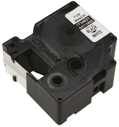 Dymo Rhino Cinta De Etiquetas Industrial Adhesiva Id1-24, Negro Sobre Blanco, De 24Mmx5´5M, Laminado