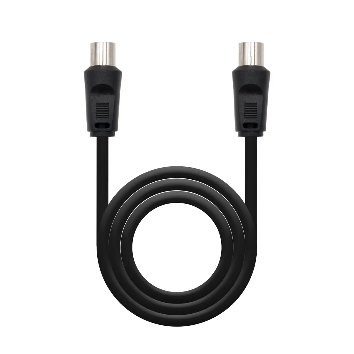 Nanocable Cable de Antena TV 75 OHM Macho/Hembra 1.80m - Color Negro