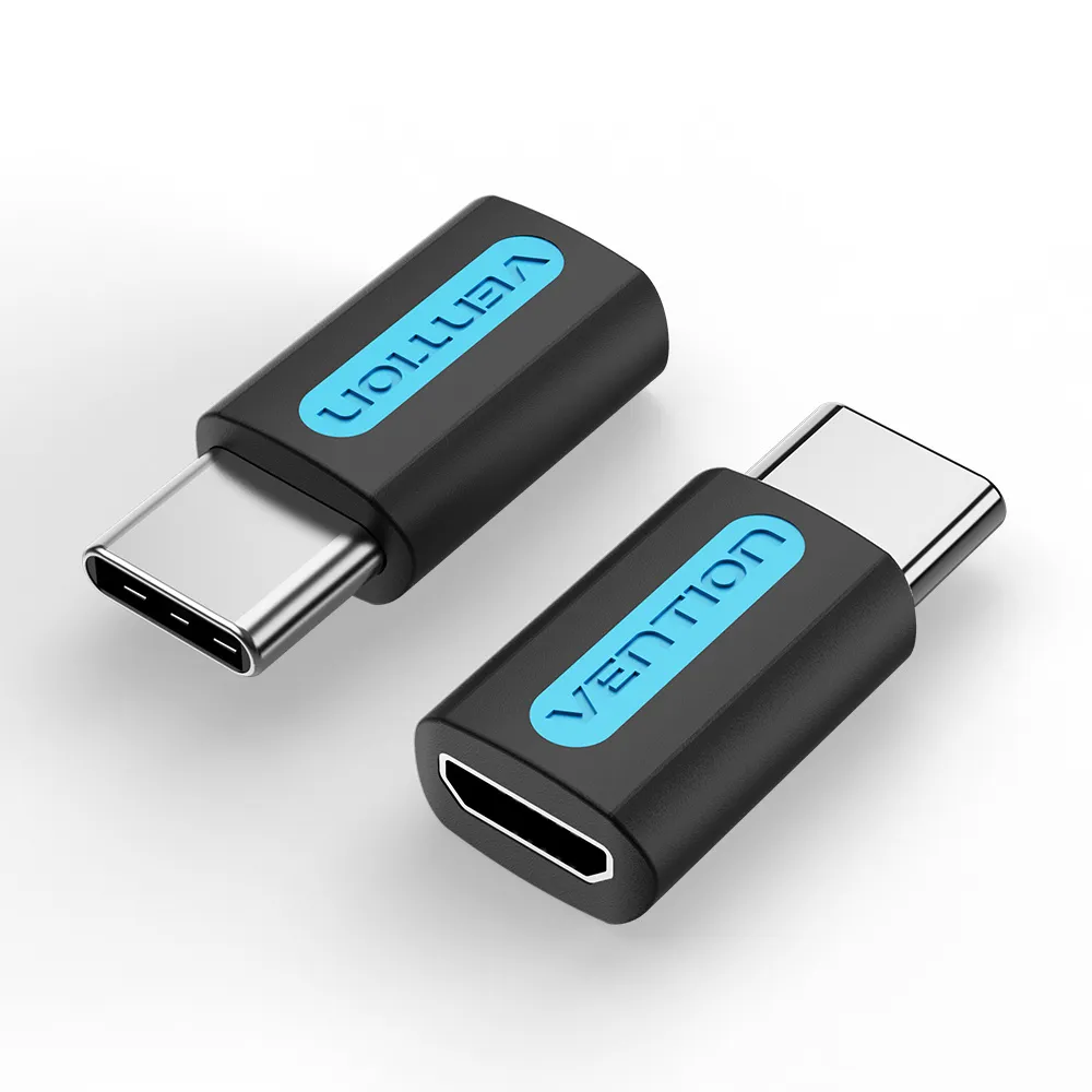 Vention Adaptador USB-C Macho a MicroUSB Hembra - Color Negro
