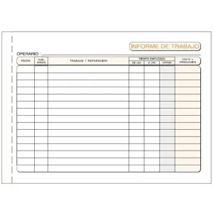 Loan Talonario Informe De Trabajo Cuarto Apaisado
