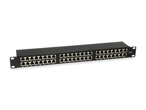 Patch Panel 48 Puertos Categoria 6 Apantallado  1U Color Negro Equip 326449