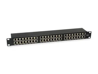 PATCH PANEL 48 PUERTOS CATEGORIA 6 APANTALLADO  1U COLOR NEGRO EQUIP 326449