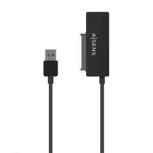 Aisens Adaptador SATA a USB-A USB 3.0/USB3.1 GEN1 para Discos Duros 2.5" y 3.5" con Alimentador - Color Negro