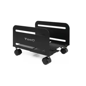 TOOQ Soporte De CPU De Suelo Con Ruedas Ajustable 119-209mm Max. 10kg Negro