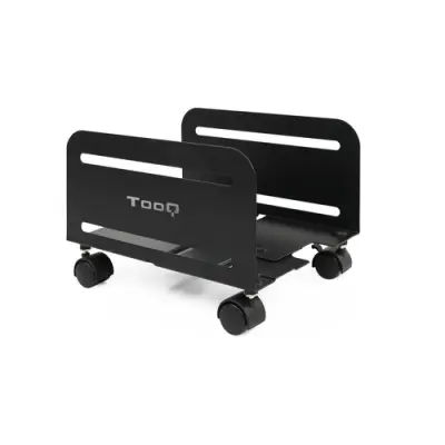 TOOQ Soporte De CPU De Suelo Con Ruedas Ajustable 119-209mm Max. 10kg Negro