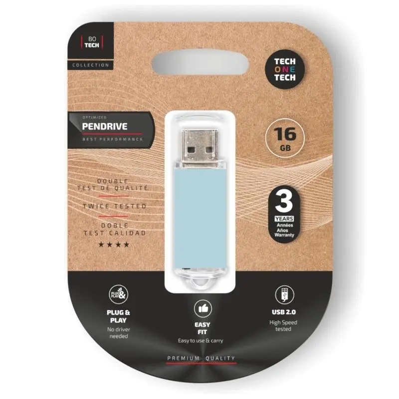 Tech One Tech Basic Pendrive 16Gb Usb 2.0 Blue