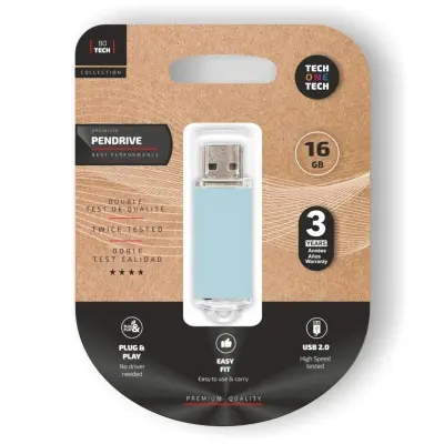 TECH ONE TECH Pendrive 16GB USB 2.0 Azul