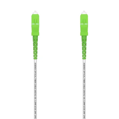 Aisens Cable Fibra Óptica Latiguillo G657A2 3.0 9/125 Smf Simplex Cpr Dca Lszh,Sc/Apc-Sc/Apc, Blanco 1.0M