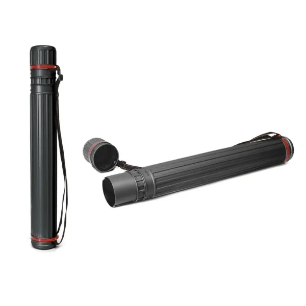 Tubo Portaplanos Grande - Medidas 8X64Cm - Con Tapa Y Bandolera - Color Negro