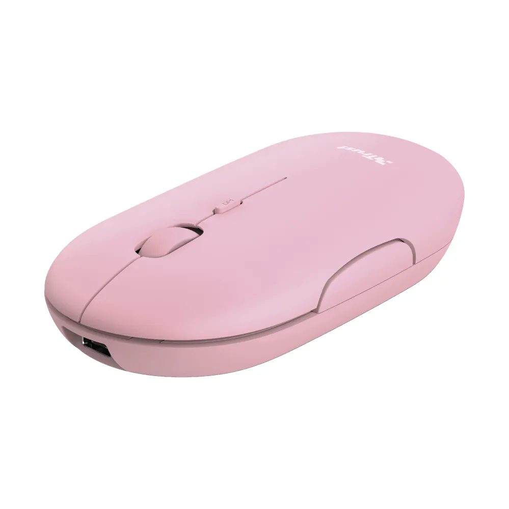 Mouse Trust Wireless Puck Recargable Rosa - 24125