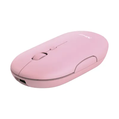 Trust Mouse Wireless Puck Recargable Rosa