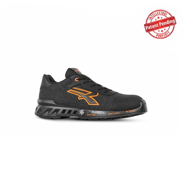 Upower Bruce S Esd Calzado De Seguridad Super Ligeros - Talla 43 - Nylon Transpirable, Proteccion Anti-Abrasion, Suela Antideslizante, Anti-Perforacion, Puntera Airtoe Aluminium, S1Ps Fo Sr - Color Gris/Naranja