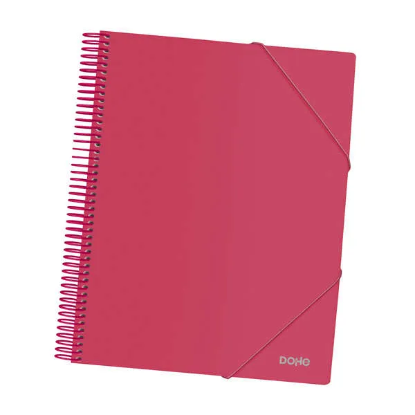 Dohe Carpeta A4 con 30 Fundas - Tapa Polipropileno 800 Micras - Gomas Elásticas