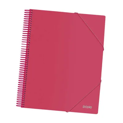 Dohe Carpeta A4 con 30 Fundas - Tapa Polipropileno 800 Micras - Gomas Elásticas