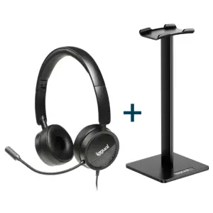 iggual Kit Auriculares Dual Tech Con Soporte SA22