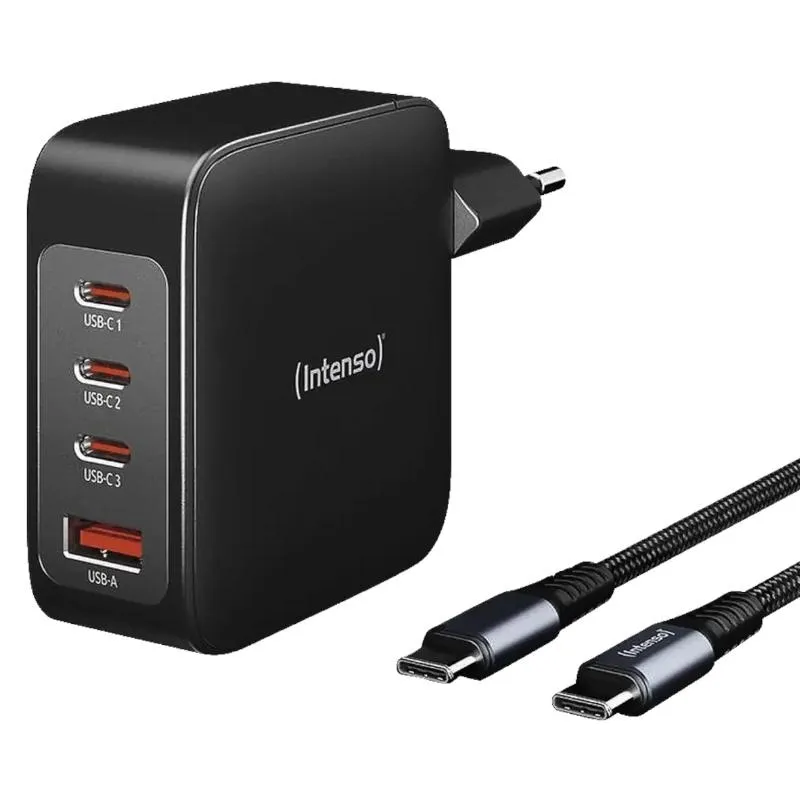 Intenso | Kit Cargador Gan W140A3C + Cable Usb-C