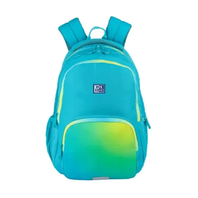 Oxford Mochila Escolar 25L Ergonomica Transpirable, 3 Compartimentos, 11 Bolsillos, Color Electric Lime