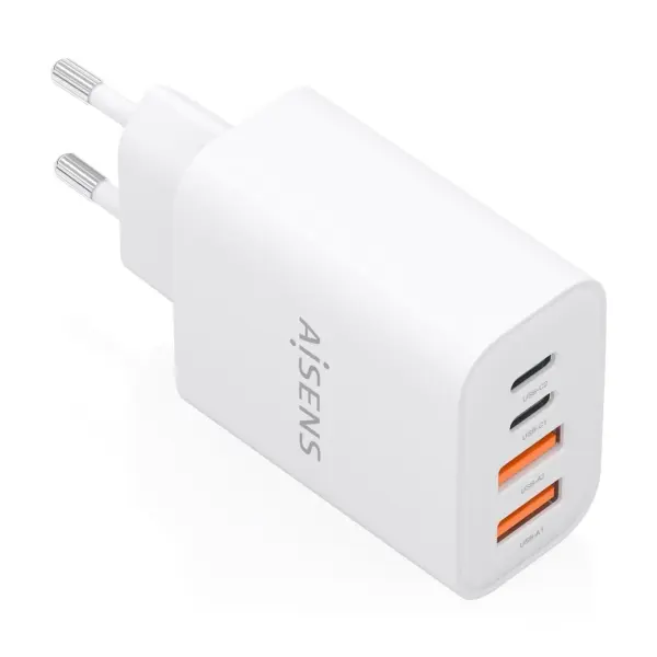 Aisens Cargador Gan 32W - 2xUSB-C PD 3.0 - 2xUSB-A QC 3.0 - Blanco
