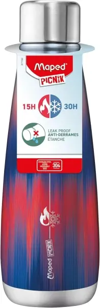 Maped Botella Isotérmica 0.5L Doble Pared Acero Inoxidable Azul/Rojo