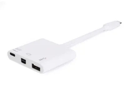 EQUIP Adaptador USB-C a Mini DisplayPort, USB-A y USB-C PD 60W