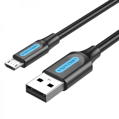 Vention Cable USB 2.0 Macho a MicroUSB Macho 1m 3A 60W 480Mbps Negro