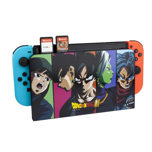 Fr-Tec Dock Cover Dragon Ball Super - Proteccion Para Dock De Consola Nintendo Switch - Evita Rayaduras En Pantalla - Ranuras Para 6 Juegos - Color Varios