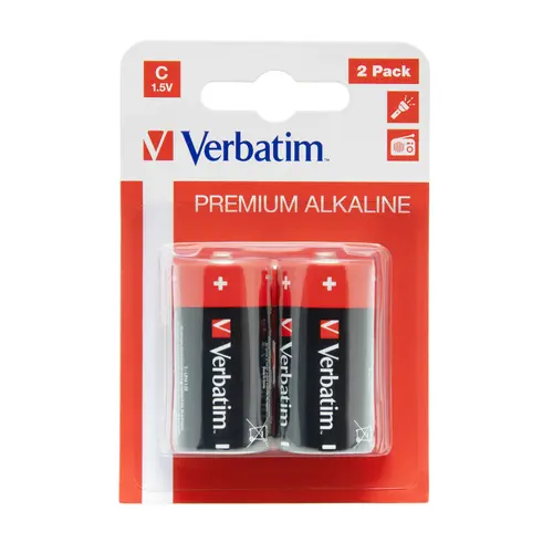Verbatim Pilas Alcalinas C LR14 - Pack de 2 Unidades