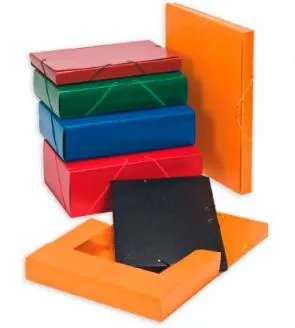 Carchivo Carpeta De Proyectos 9Cm Montada Cartón Compacto Pintado Brillo Con Gomas Folio Negro