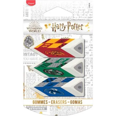 Maped Goma Harry Potter 3 Casas De Hogwarts Triangular En Blister