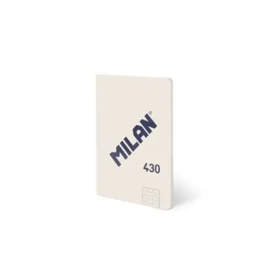 Milan Libreta A6 Cuadricula 5x5 - 48 Hojas 95 gr/m2 - Microperforada - Tapa Blanda Beige
