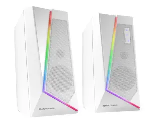 Mars Gaming Altavoces 2.0 Bluetooth MS7 White 20W RMS Iluminación RGB