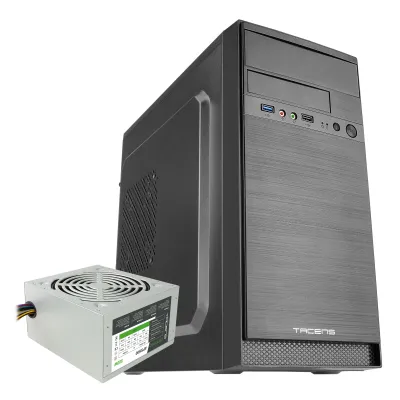 Caja Microatx Tacens Anima Ac4500 Usb3.0 Usb2.0 Full Black Ssd Con Fuente De Alimentacion De 500W Apsi500 Destinada Para Reparaciones
