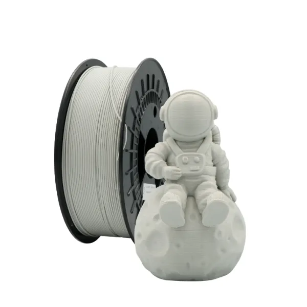Filamento 3D Pla - Diametro 1.75Mm - Bobina 1Kg - Color Gris Claro