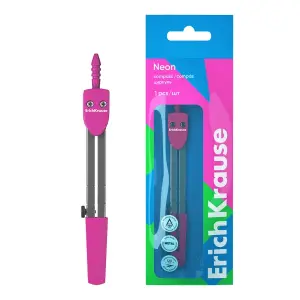 ErichKrause Compás Escolar Metálico 120mm Longitud Radio 180mm Color Rosa