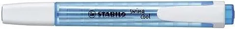 Stabilo Swing Cool Marcador Fluorescente - Cuerpo Plano - Punta Biselada - Trazo Entre 1 Y 4Mm - Tinta Con Base De Agua - Antisecado - Color Azul
