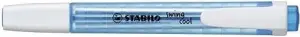 Stabilo Swing Cool Marcador Fluorescente Azul - Cuerpo Plano - Punta Biselada - Trazo 1-4mm - Tinta a Base de Agua - Antisecado