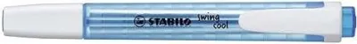 Stabilo Swing Cool Marcador Fluorescente Azul - Cuerpo Plano - Punta Biselada - Trazo 1-4mm - Tinta a Base de Agua - Antisecado