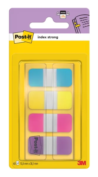 Post-it Dispensador Con 40 Marcadores Reposicionables Rectangulares Colores Surtidos