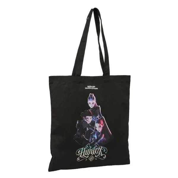 Safta K-Pop Demon Hunters Tote Bag Bolsa de Tela 38x42cm Color Negro
