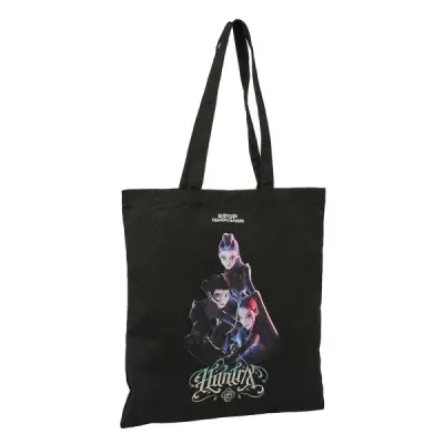 Safta K-Pop Demon Hunters Tote Bag Bolsa de Tela 38x42cm Color Negro