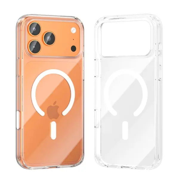 Vention Concise Impact Funda Rigida Para Iphone 17 Pro - Anillo Magnetico Magsafe - Compatible Con Carga Inalambrica - Resistente Al Amarilleo - Color Transparente