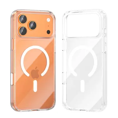 Vention Concise Impact Funda Rigida para Iphone 17 Pro - Anillo Magnetico MagSafe - Compatible con Carga Inalambrica - Resistente al Amarilleo - Color Transparente