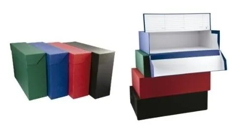 Mariola Caja De Transferencia Folio Doble Lomo Cartón Forrado En Geltex Negro