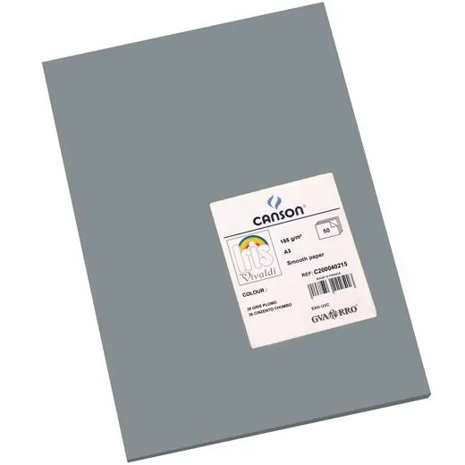 Iris Cartulina 297X420Mm 185Gr Gris Plomo -50U-