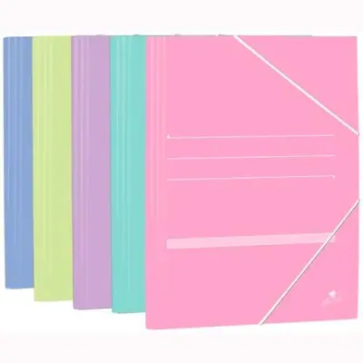 Mariola Carpeta Con Gomas 3 Solapas Folio Cartón Mate 500gr Surtidos Pastel