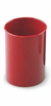 Faibo Cubilete Portalápices Plástico Opaco Rojo