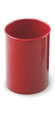 Faibo Cubilete Portalápices Plástico Opaco Rojo