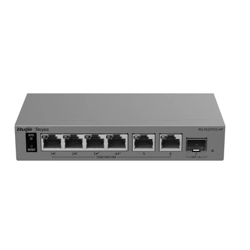 Ruijie Networks Reyee RG-ES207GS-HP Switch Cloud 2P PoE++ 2P PoE+