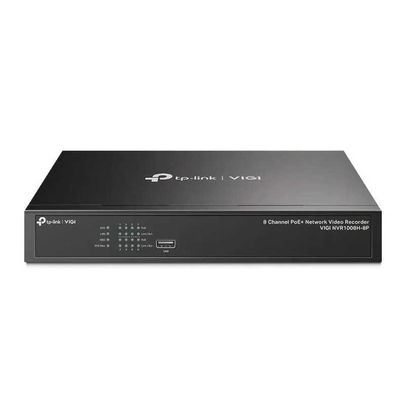 TP-LINK VIGI NVR1008H-8P Grabador IP Rack 1 HDD 8 Canales