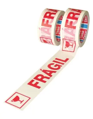 Tesa Cinta De Embalaje Tesapack Impreso "Fragil" 66m x 50mm